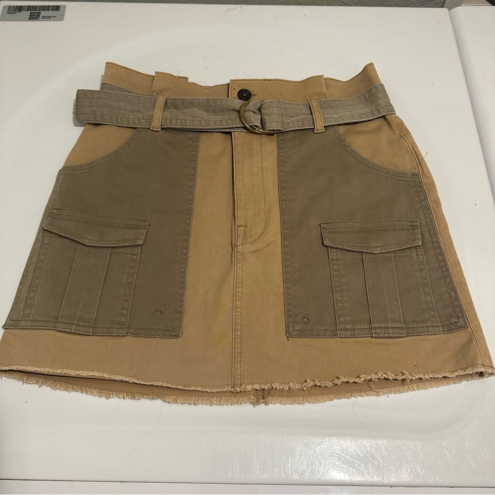 FRAME DENIM CARGO MINI SKIRT